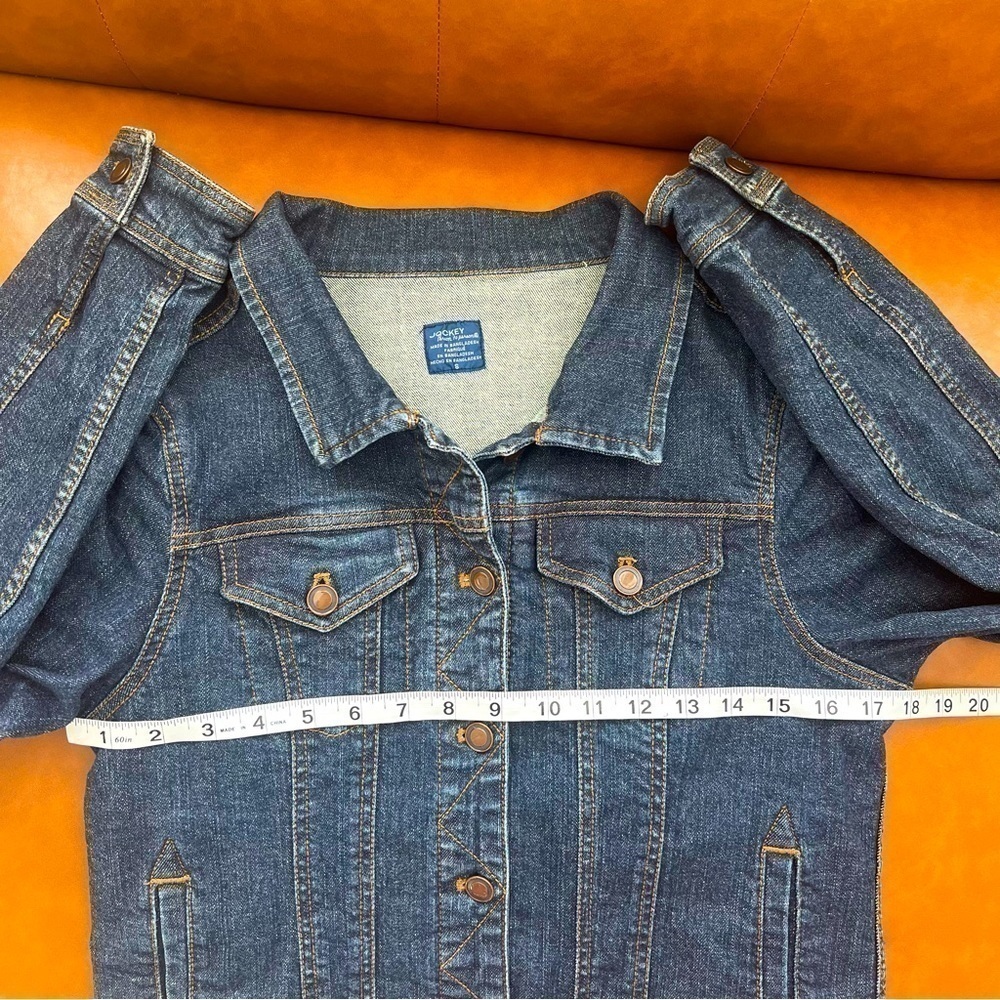Jockey Person to Person Stretch Denim Jacket Women's Ink Wash Classic Size S - Picture 7 of 10